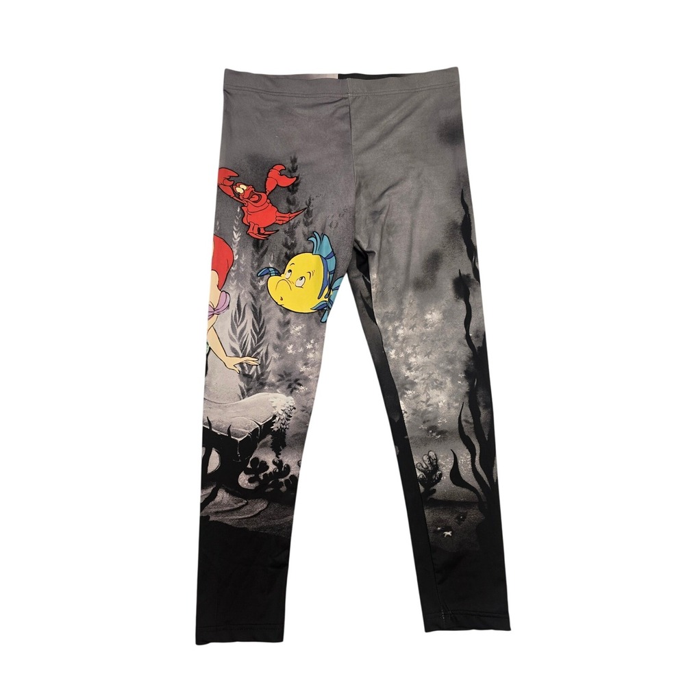 Disney Little Mermaid Ariel Sebastian Flounder Leggings Grey XL JP2069P4006A New